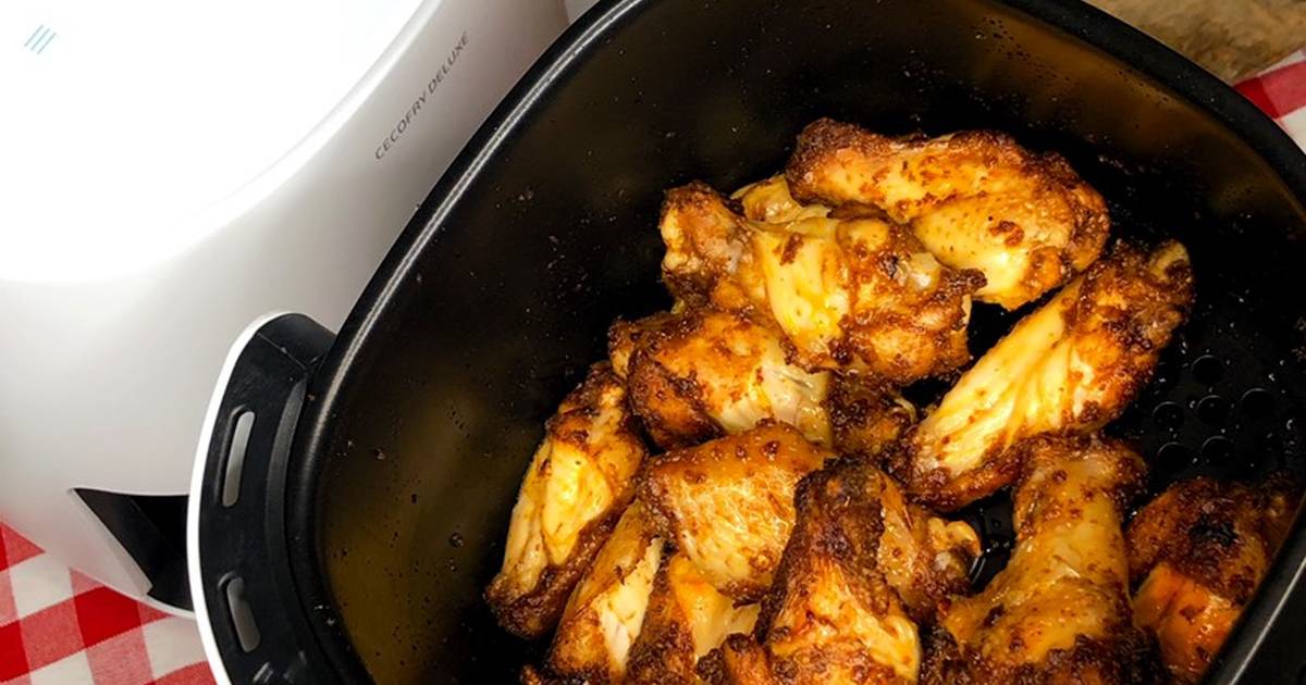 alitas de pollo en freidora de aire