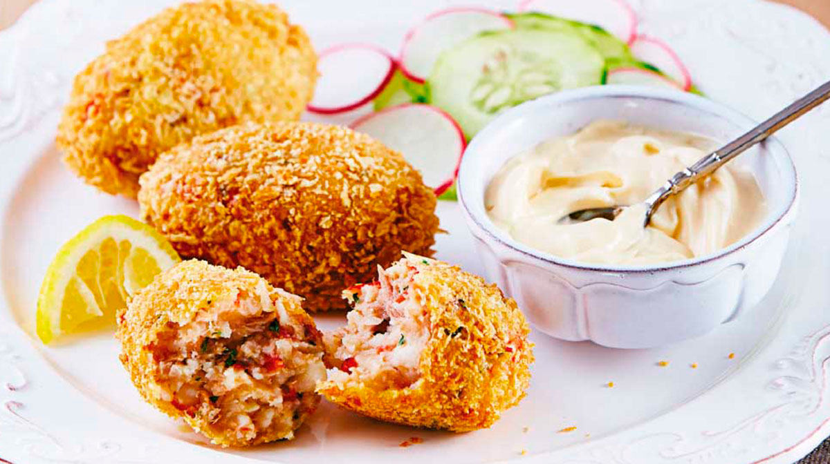 croquetas de atún con mayonesa